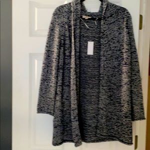 Blue and white hooded casual cardigan. Never worn